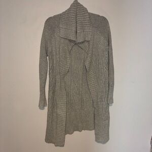 A New Day Target Gray Open Front Cardigan Sweater Waterfall Size S